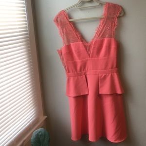 BCBG MAXAZARIA pink coral dress size 12